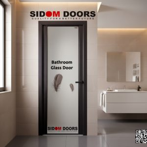 Bathroom Glass frosted printed Door (Code-SD 1573)