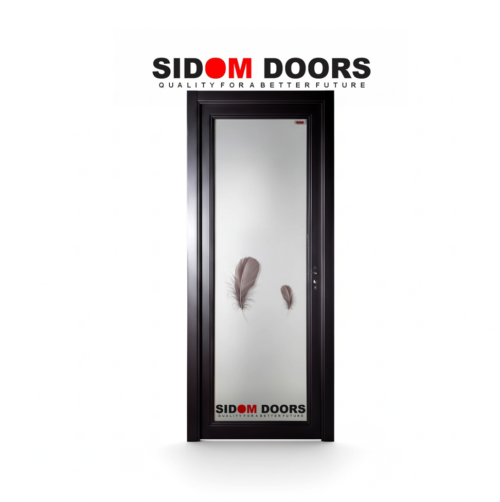 Bathroom Glass frosted printed Door (Code-SD 1573)
