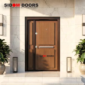 Modern Wood Entrance Door (Steel Core) SD 9020