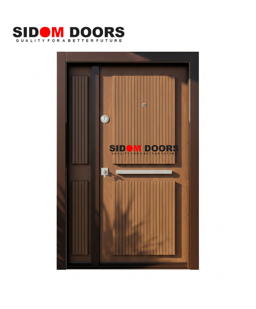 Modern Wood Entrance Door (Steel Core) SD 9020