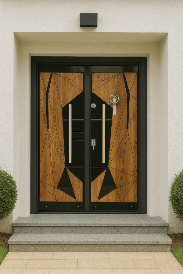Turkish Security Door  PVC EMBOSSED (Code-0080)