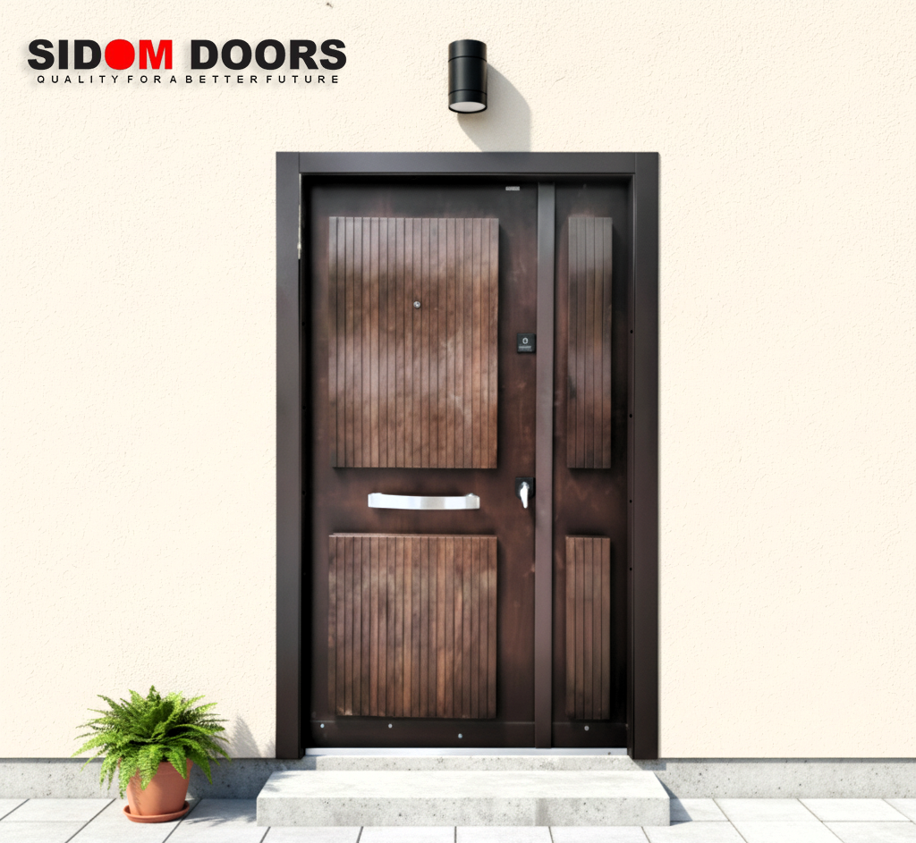 Modern Wood Entrance Door (Steel Core) SD 9020