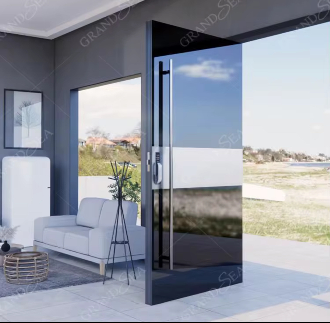 Sidom Pivot Smart Exterior Doors   (Code-PV 1001)