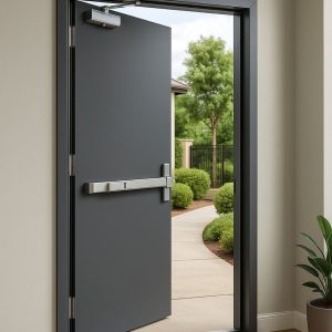 Emergency Fire Exit Door Grey (Code SFD 106)