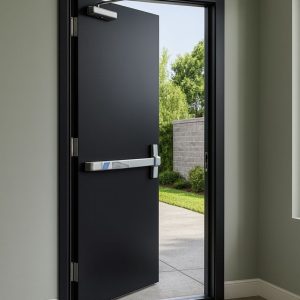Emergency Fire Exit Door Black (CODE SFD 105)